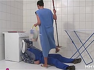 MMV FILMS German Mom draining the plumber